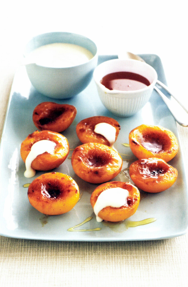 Grilled peaches