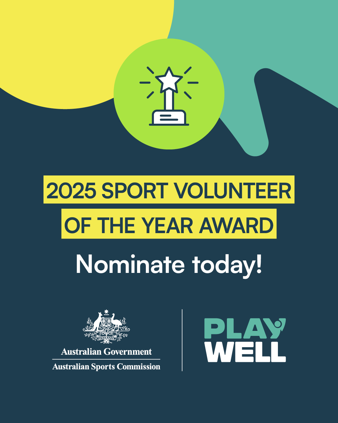Social tile to promote Sport Volunteer of the Year nominations
