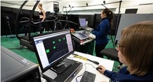 Female testing performance of athlete