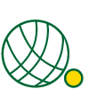 A bocce ball and pallino