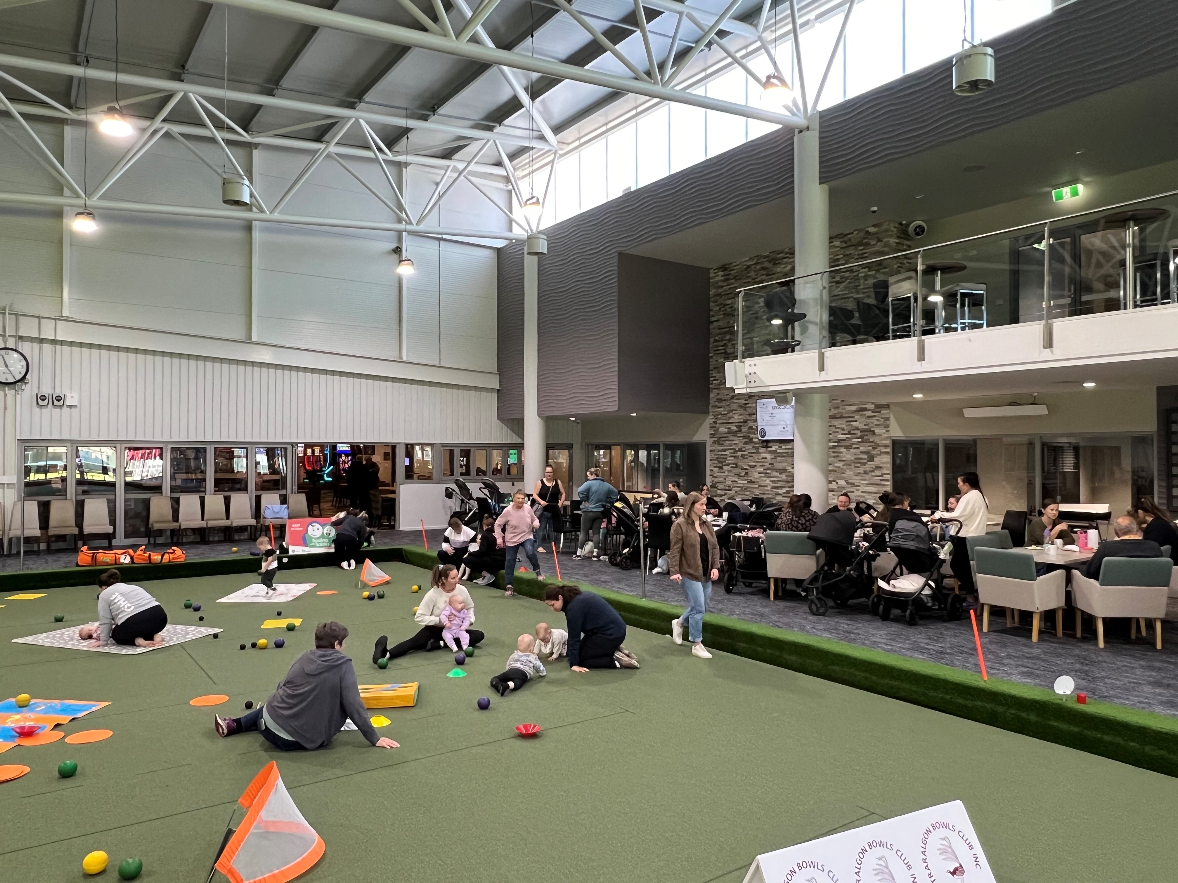 Photos from Bowling with Babies session on 27 May with 22 mums in attendance