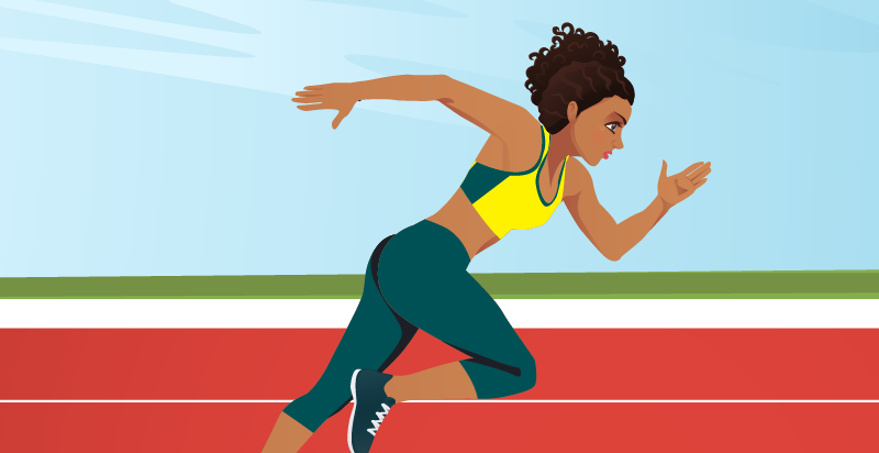 Women running