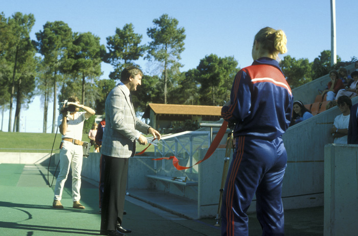AIS Hockey Perth Opening Ceremony 1984 by John Brown, Minister for Sport