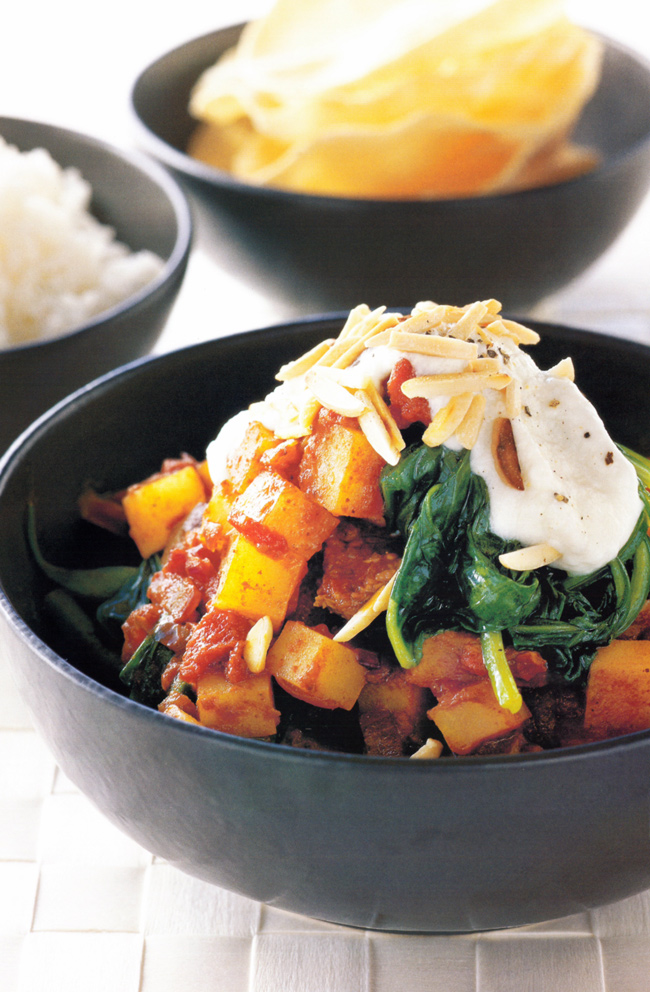 HINT: This recipe freezes well without the spinach and yoghurt. Add these after reheating