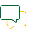 Two speech bubbles