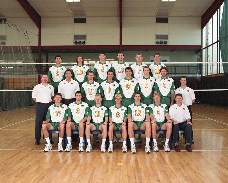 AIS Volleyball team men photo from 1999