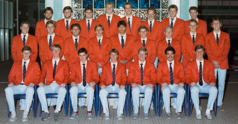 AIS Swimming Program Men's team photo 1985