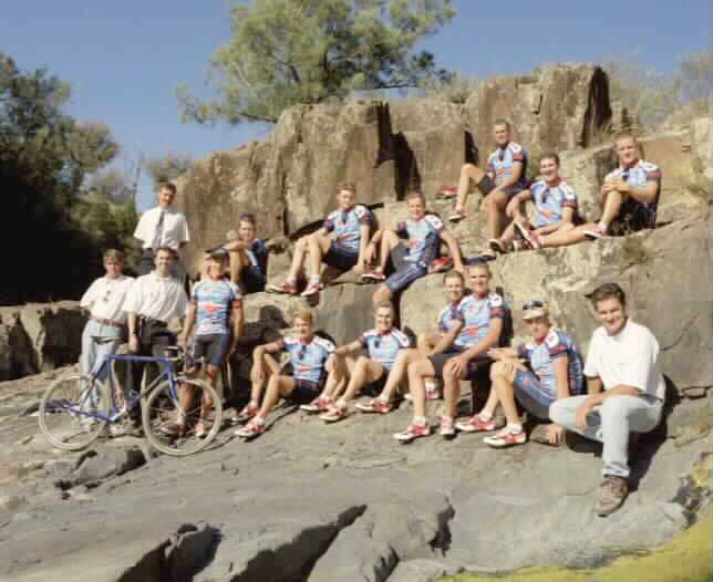 AIS Cycling team photo from 1995