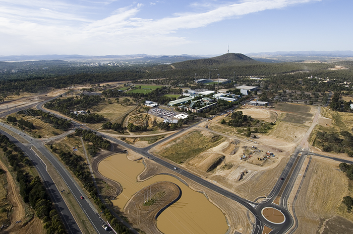 AIS Bruce Campus aerial view of site and facilities under redevelopment 2006