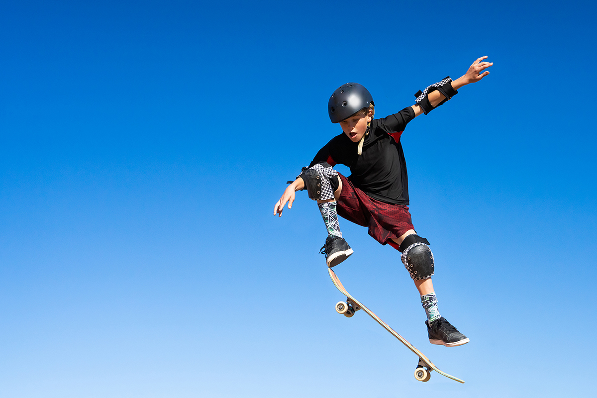 Image of young skateboarder