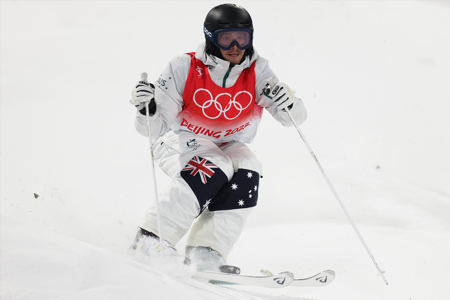 James Matheson competes in freestyle mogul skiing at the Beijing 2022 Winter Olympic Games