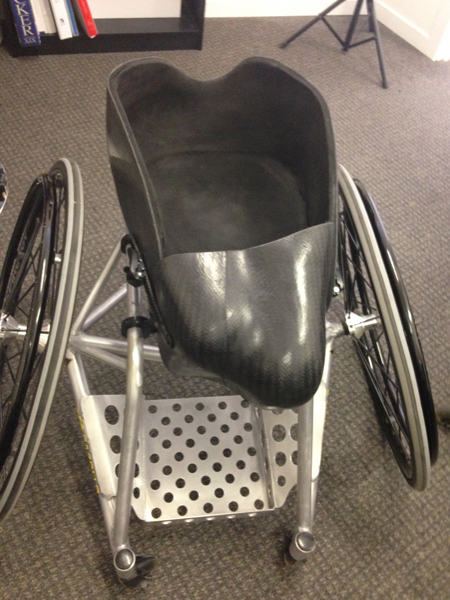 Image of custom wheelchair used by Dylan Alcott