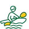 A person in a slalom canoe