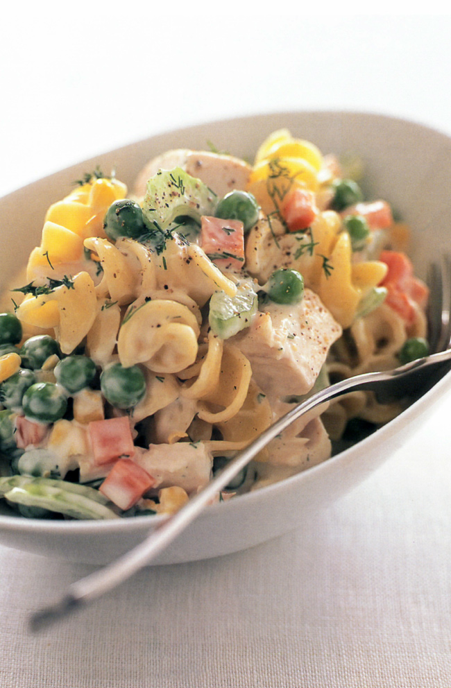 HINT: Cooked chicken breast can be used instead of barbecued chicken.