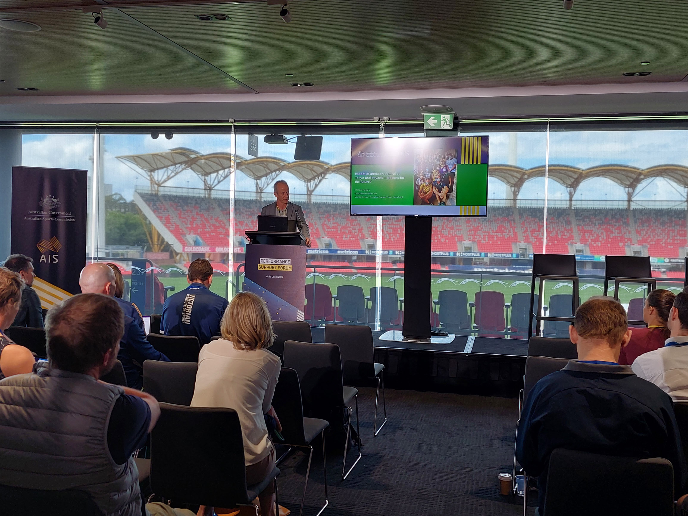 Dr David Hughes presenting