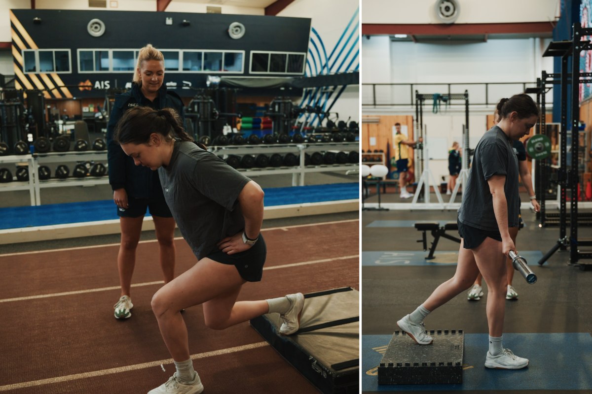 Madison Hoffman training in the AIS High Performance Gym