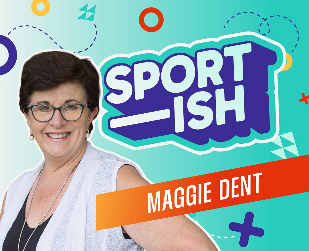 Maggie Dent with Sportish logo