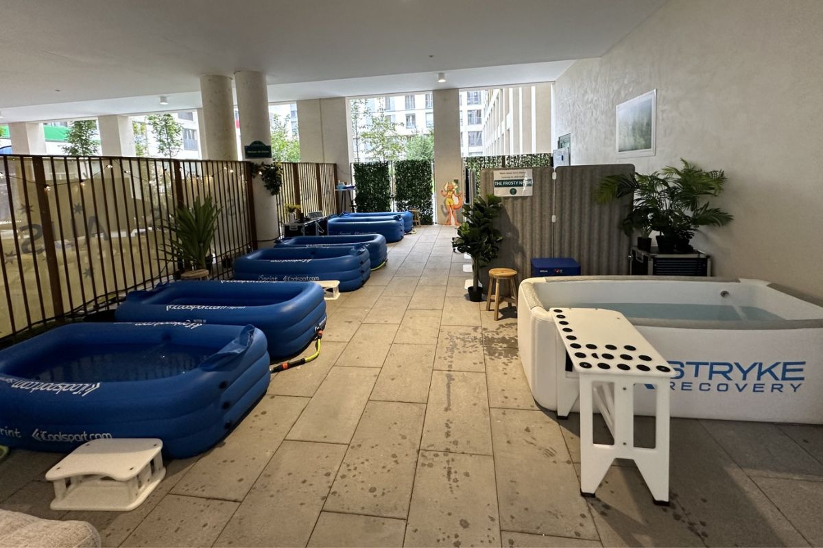 Accessible ice baths custom-designed by the AIS Engineering team for use at the 2024 Paralympics.