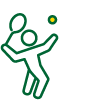 A person serving in tennis