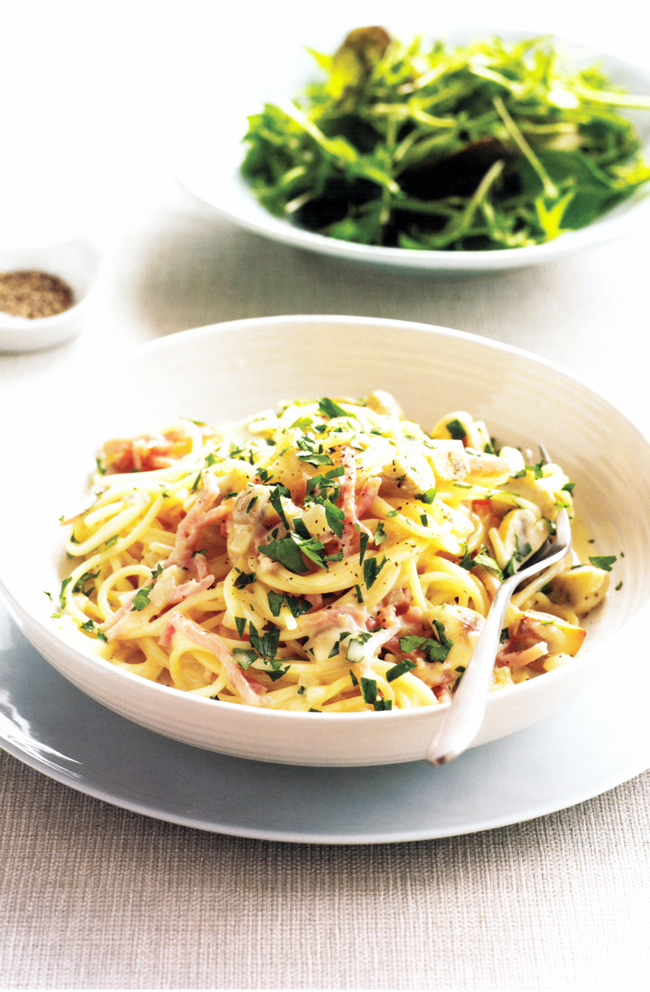 HINT: Using evaporated milk instead of cream reduces the fat content and adds more calcium to the dish.