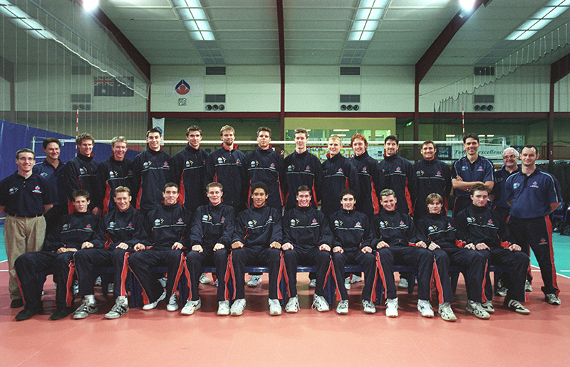 AIS Volleyball team men photo from 2003