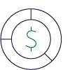 A circle with a dollar sign in the middle