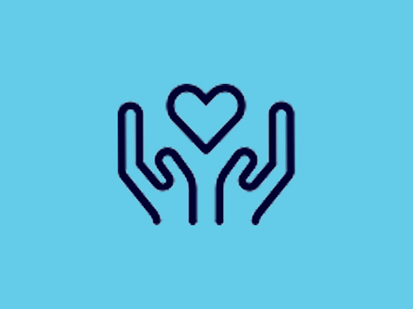 Heart hands icon