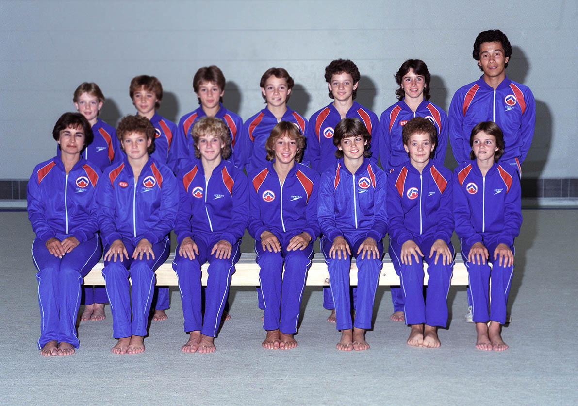 AIS Gymnastics Program women's team photo 1984