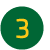 number three written in a circle
