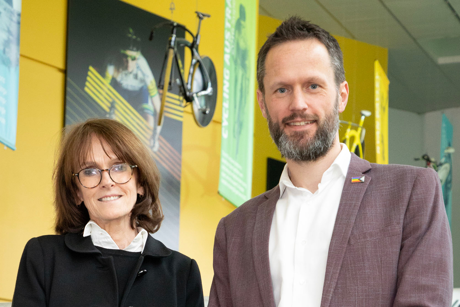Australia’s Chief Scientist, Dr Cathy Foley, with ASC Chief Science Officer Dr Paolo Menaspa
