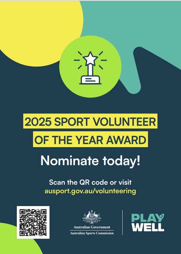 Poster to promote Sport Volunteer of the Year nominations