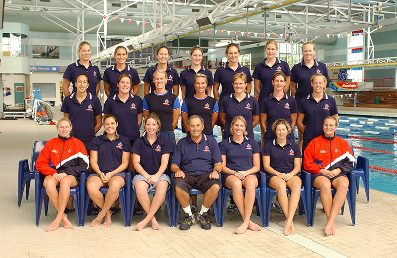 AIS Water Polo program women team photo 2002