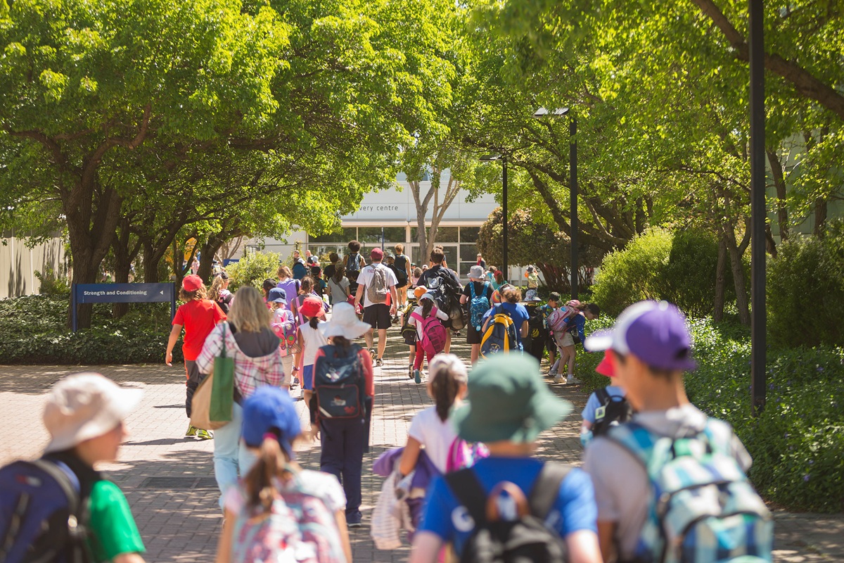 School group outside