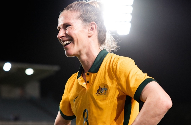 Matildas star Elise Kellond-Knight joined the AIS Peer Support Network. Credit: The Matildas.