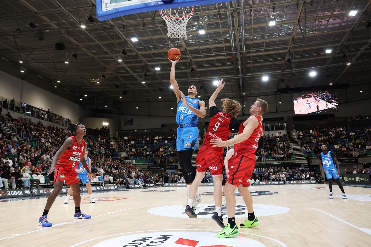 The 2025 NBL Blitz match between Perth Wildcats and Melbourne United at AIS Arena.