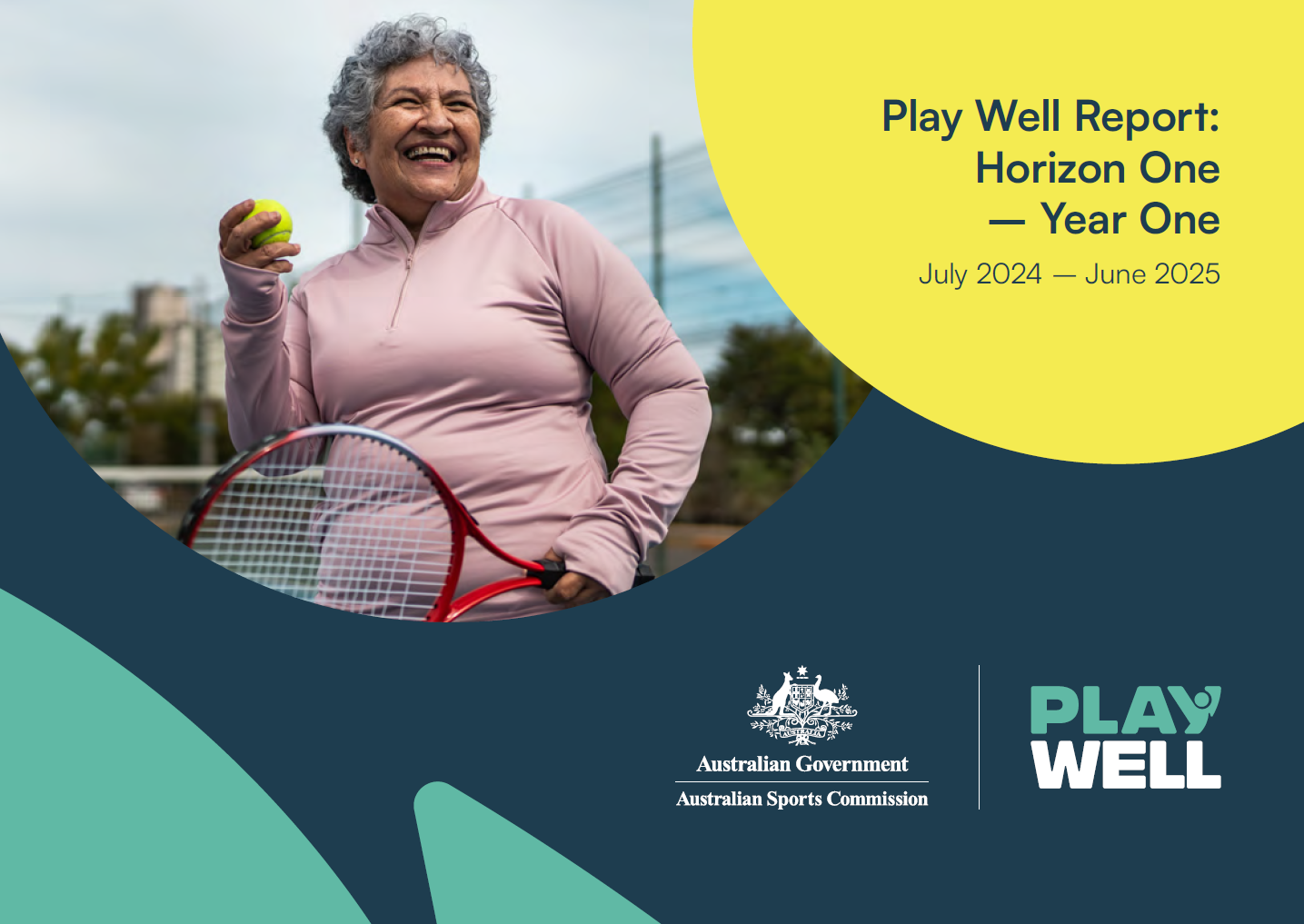 Play well stacked teal logo