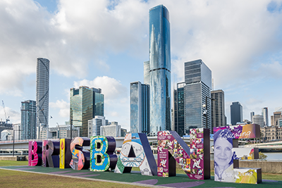 Big Brisbane Sign at South Bank Parklands