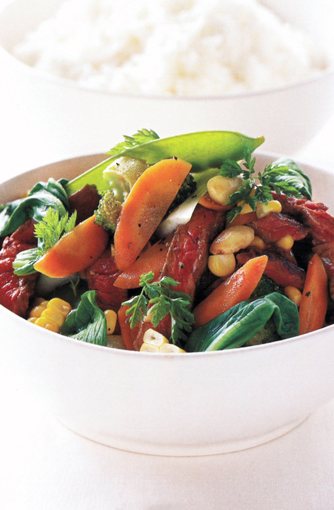 HINT: Do not thaw frozen vegetables before adding to the wok or they will make the stirfry watery