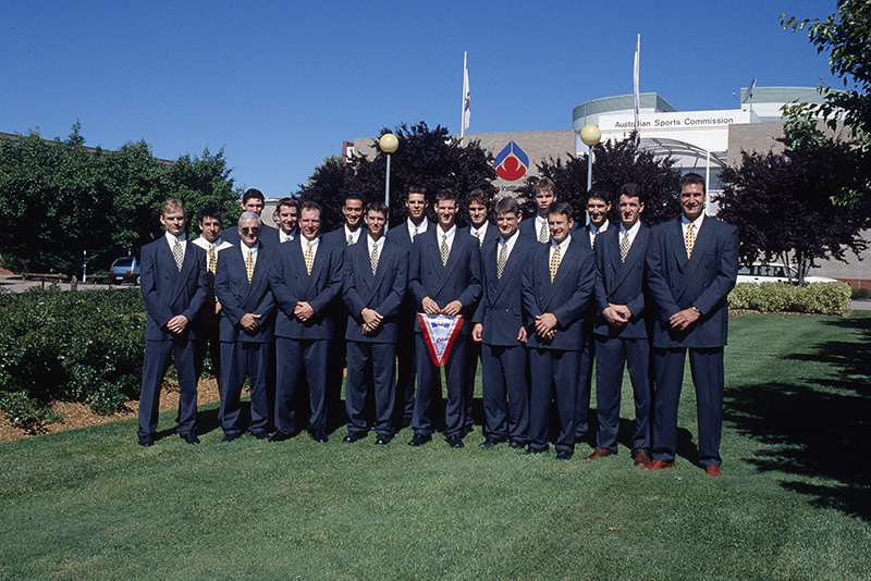 AIS Volleyball team men photo from 1998