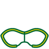 Protective goggles worn in lacrosse