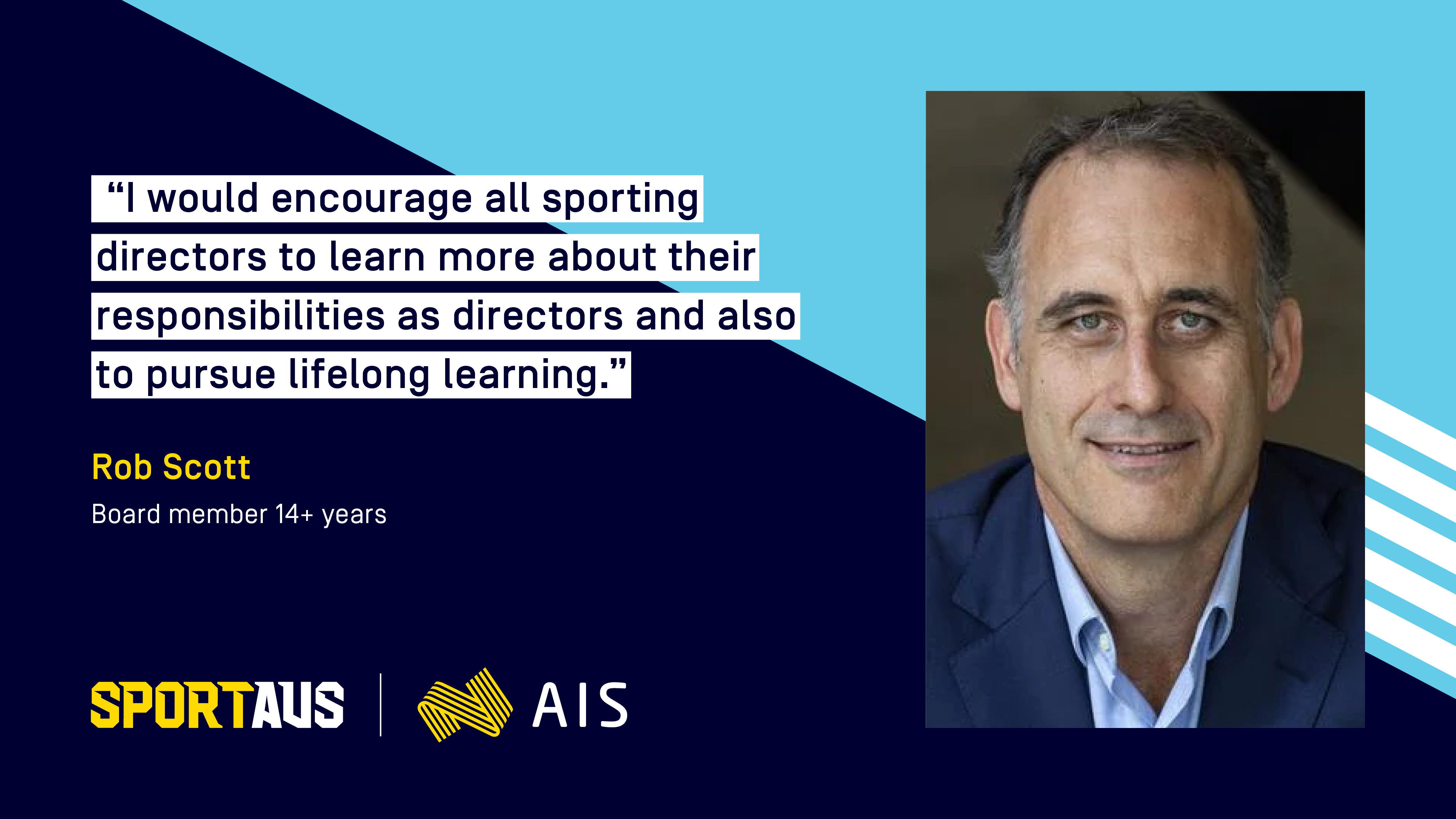 Director Education social tile - featuring Rob Scott