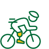 A competitor racing in a para cycling event