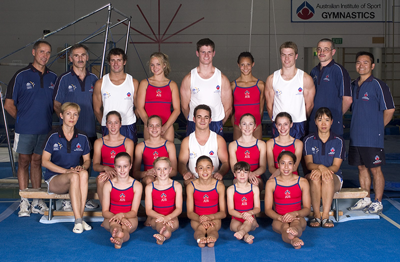 AIS Gymnastics program team photo 2005