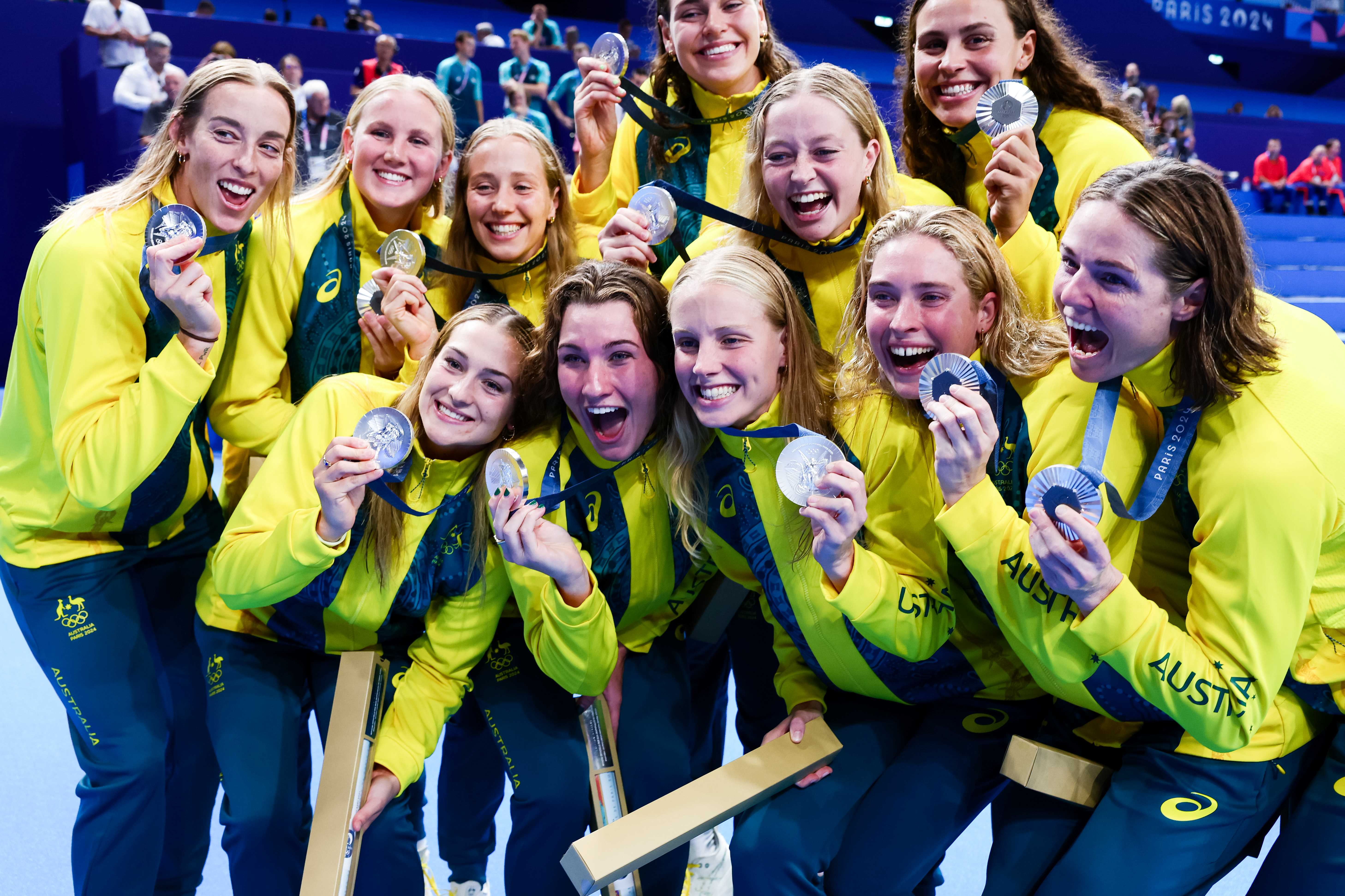 Silver medal winning Australian Stingers at the Paris 2024 Olympic Games