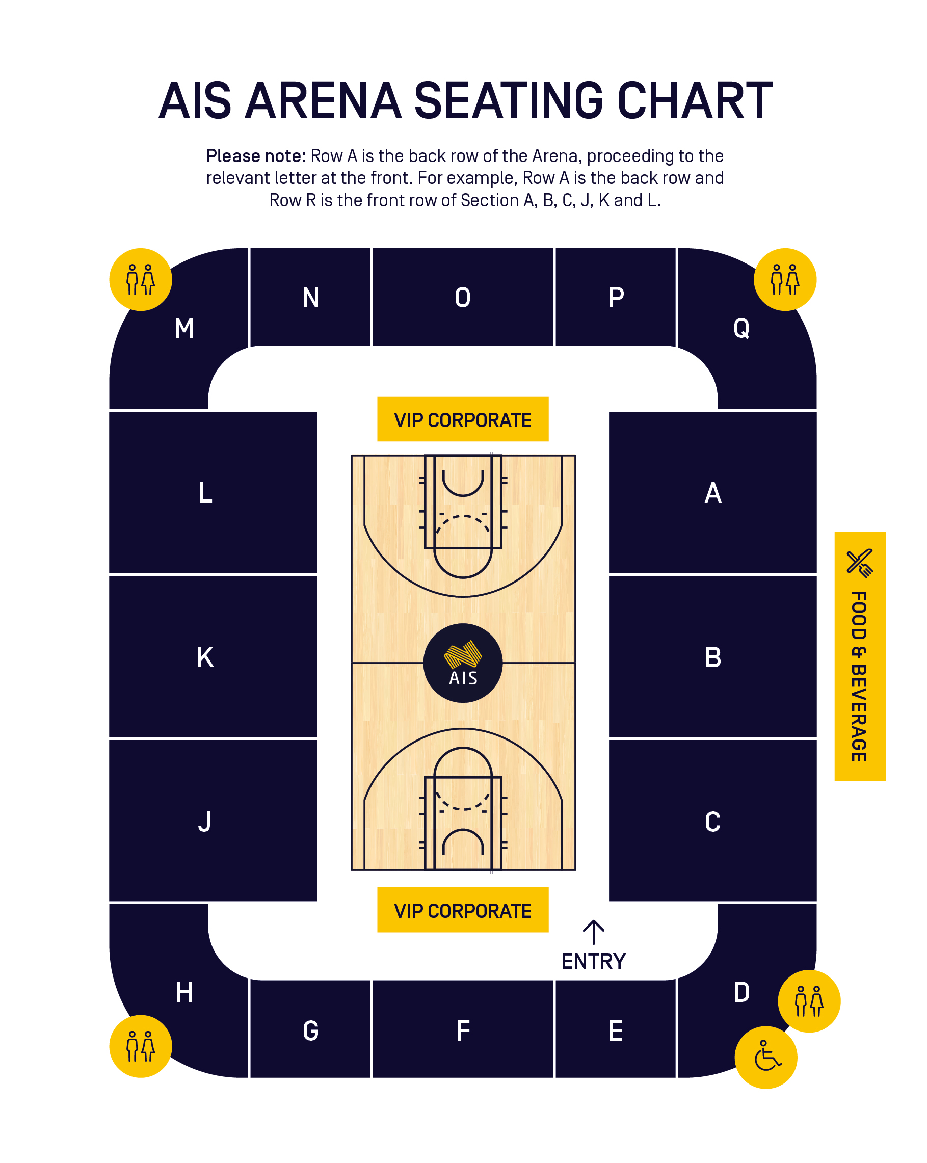AIS Arena Seating Map