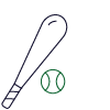 Icon of baseball bat and ball