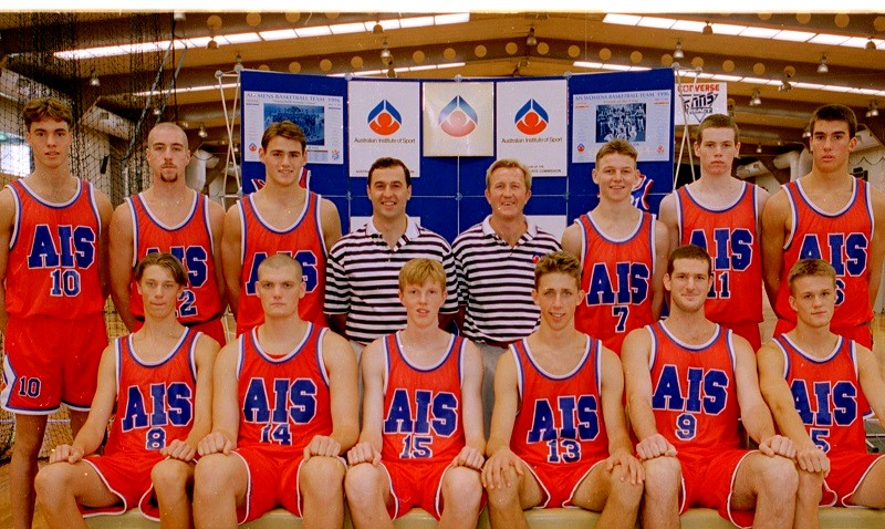 AIS Basketball program men's team photo 1996