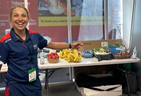 Meg Lemon working as a Sports Dietician at SASI