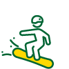 A person snowboaring downhill