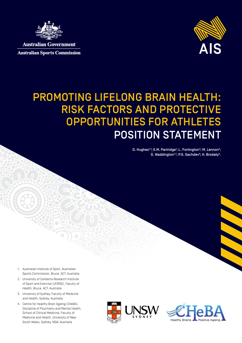 Promoting Lifelong Brain Health Position Statement Cover